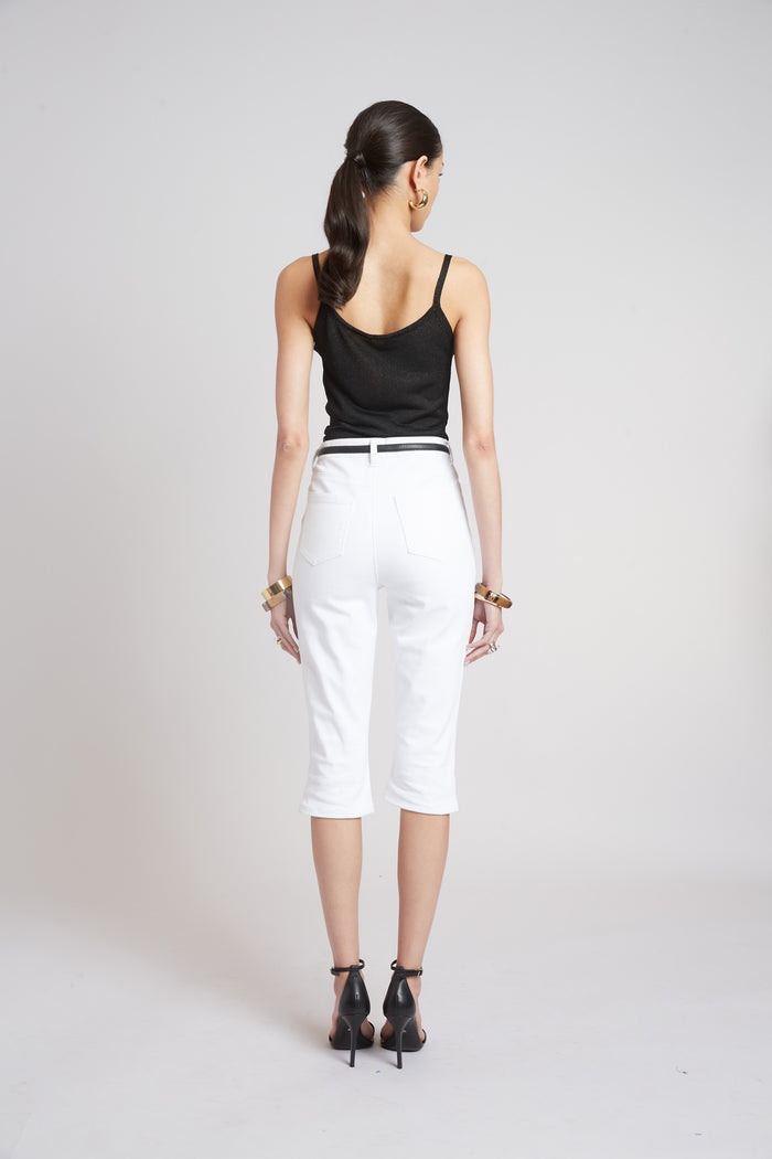 Elie Tahari Metallic Knit Cami BLACK