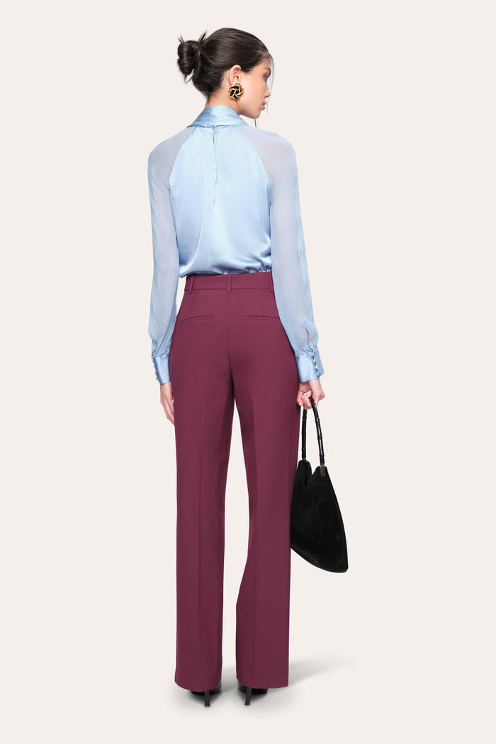 Elie Tahari Mia Wide Pant PLUM