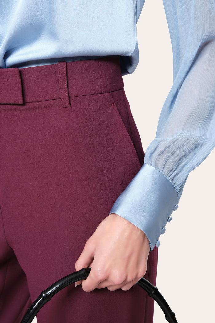 Elie Tahari Mia Wide Pant PLUM