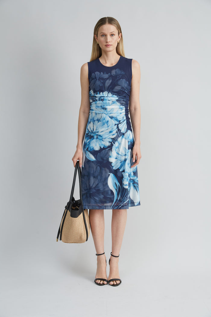 Elie Tahari Midnight Shadow Mesh Dress MULTI