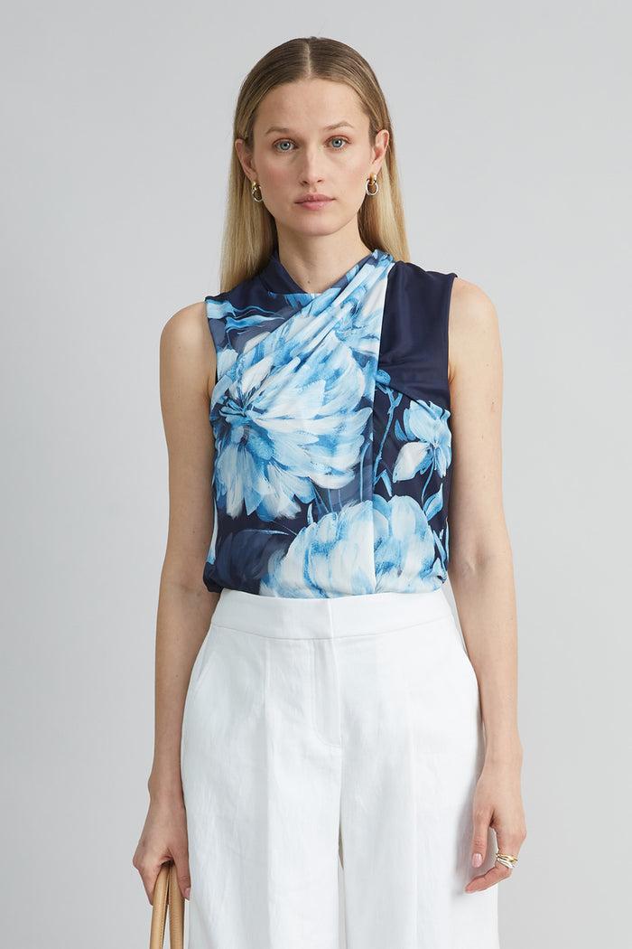 elie tahari Midnight Shadow Mesh Twist Knit MULTI