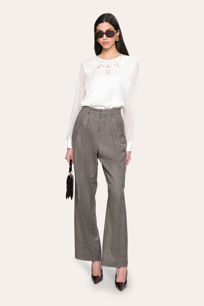 Elie Tahari Olivia Silk Blouse FRESH PEARL