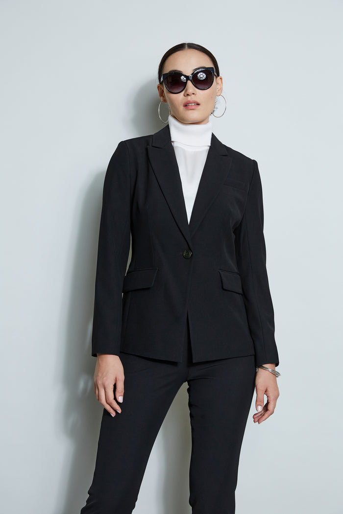 elie tahari One Button Blazer NOIR