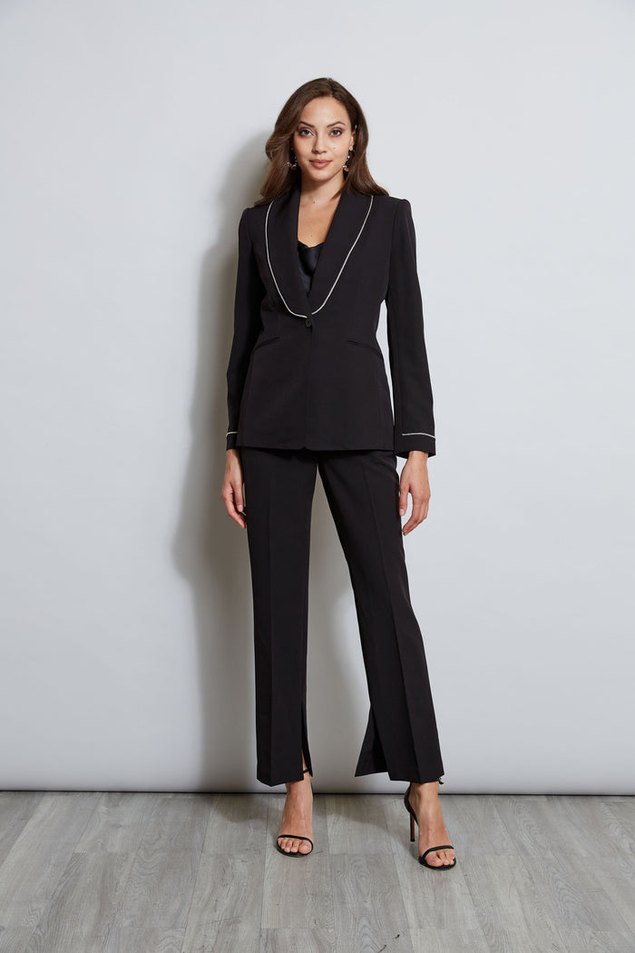 Elie Tahari Rhinestone Edged Blazer NOIR