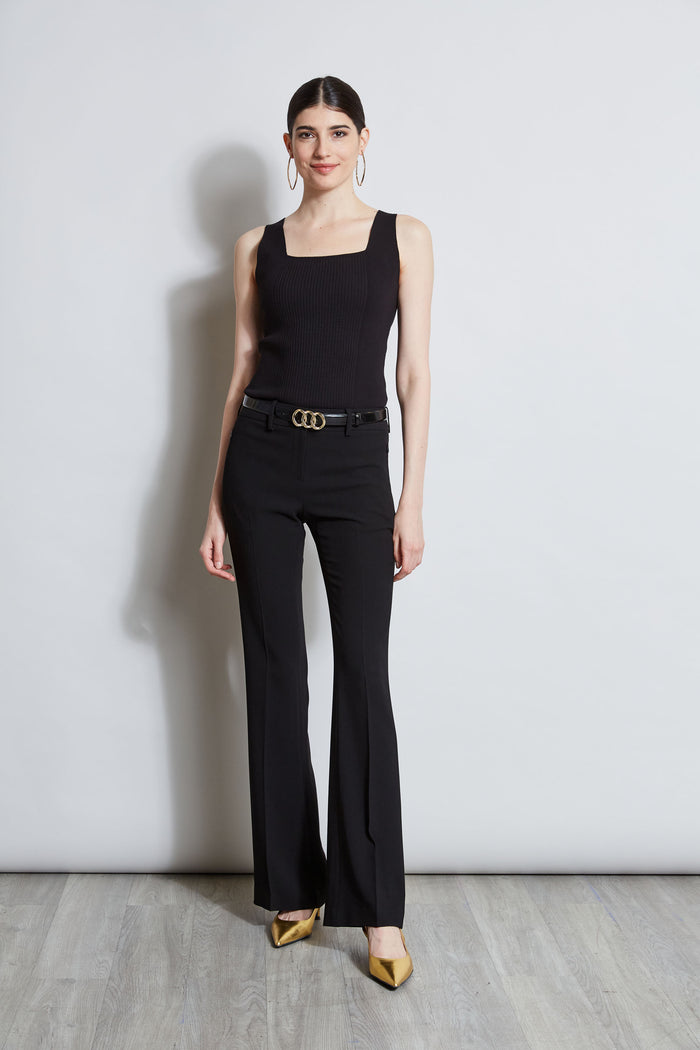 Elie Tahari Rib Detail Sweater Tank BLACK