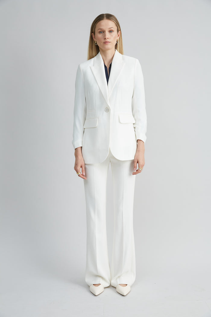 Elie Tahari Ruched Sleeve Blazer FOAM