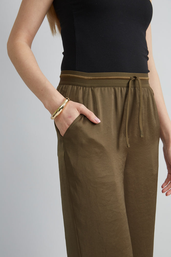 Elie Tahari Satin Wide Leg Pant SAVOY