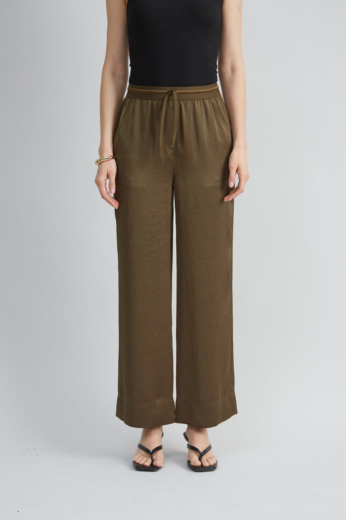 elie tahari Satin Wide Leg Pant SAVOY