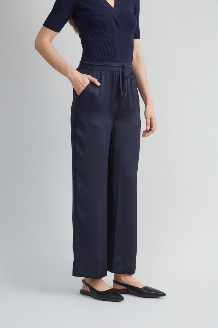 Elie Tahari Satin Wide Leg Pant STARGAZER