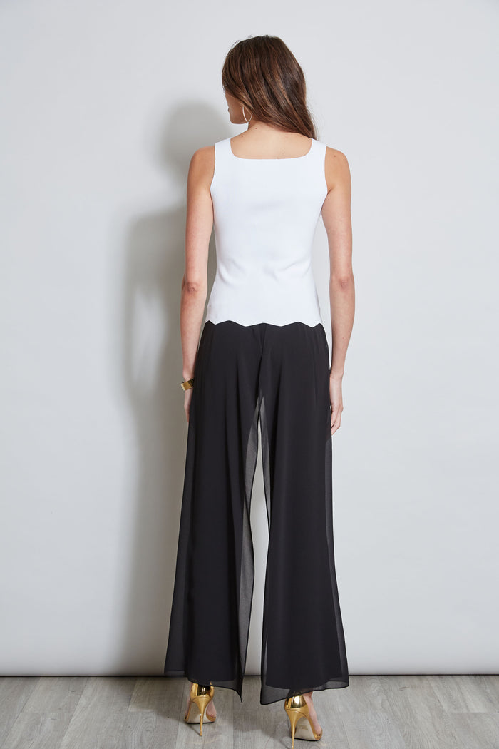 Elie Tahari Scallop Hem Tank PEARL