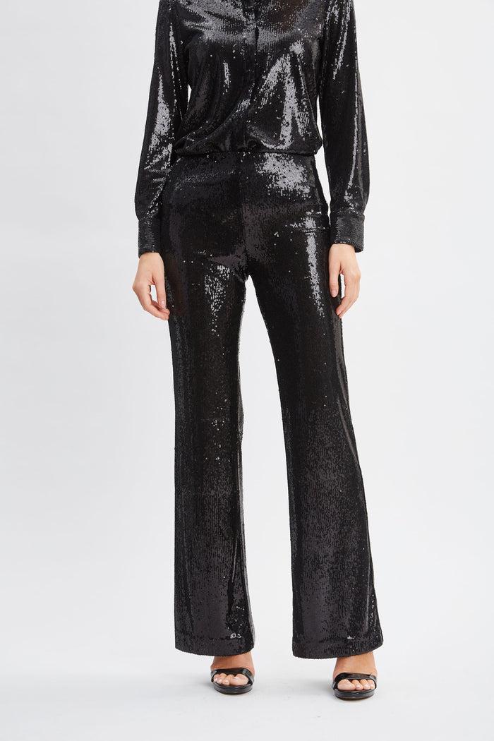 elie tahari Sequin Pant BLACK
