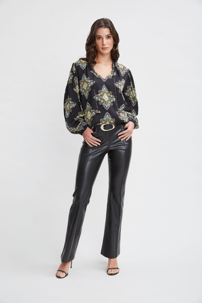 Elie Tahari Silk Geometric Shirt MARSEILLE PRINT