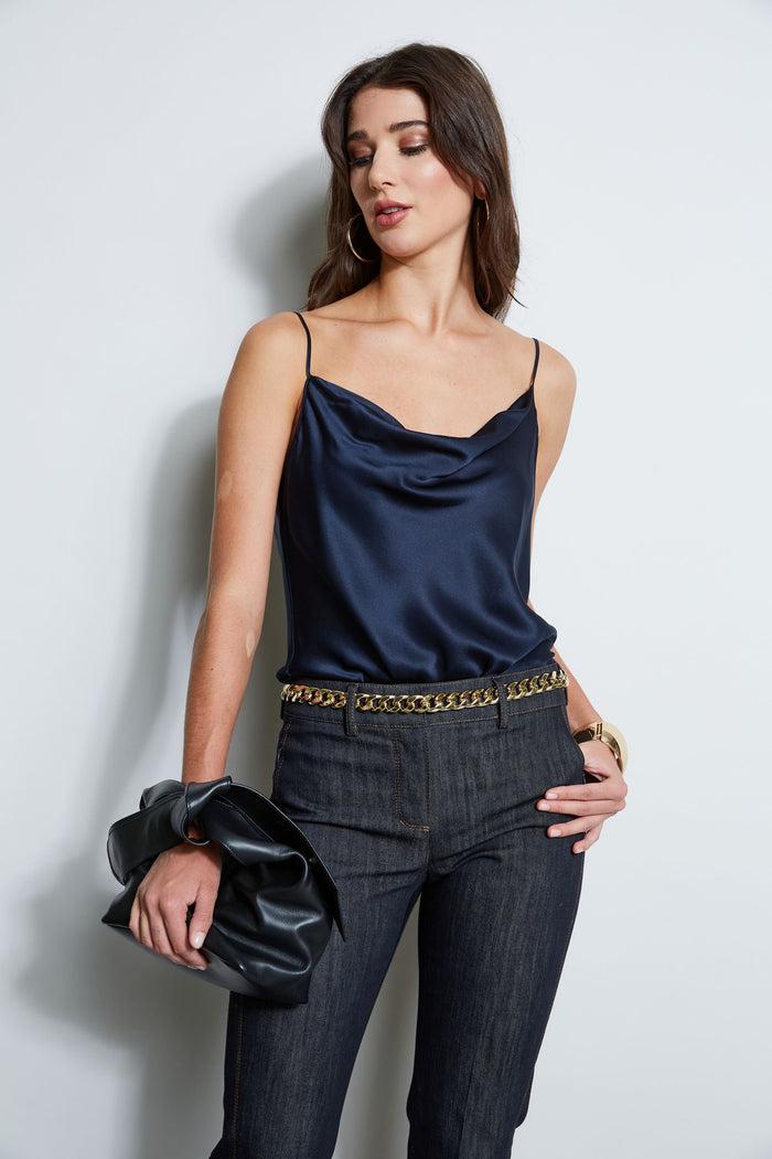 elie tahari Silk Satin Cami STARGAZER