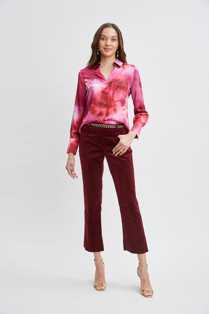 Elie Tahari Silk Venetian Glass Shirt MULTI