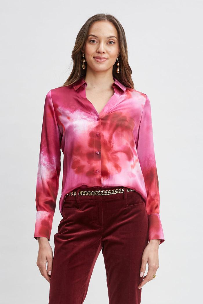 elie tahari Silk Venetian Glass Shirt MULTI