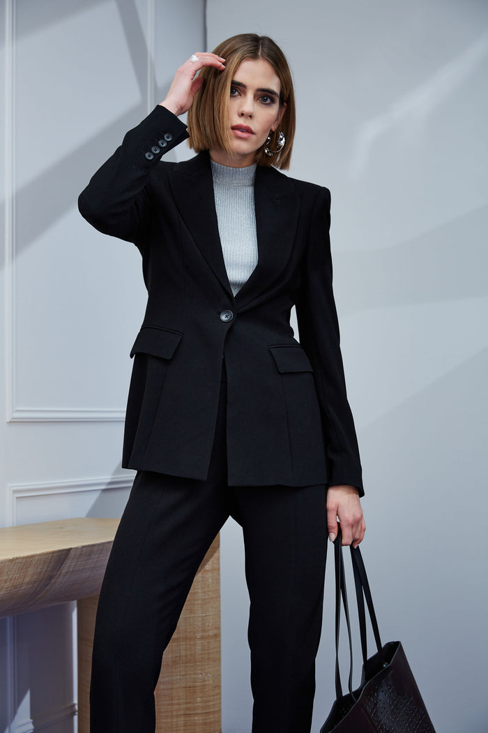 Elie Tahari Single Button Blazer BLACK