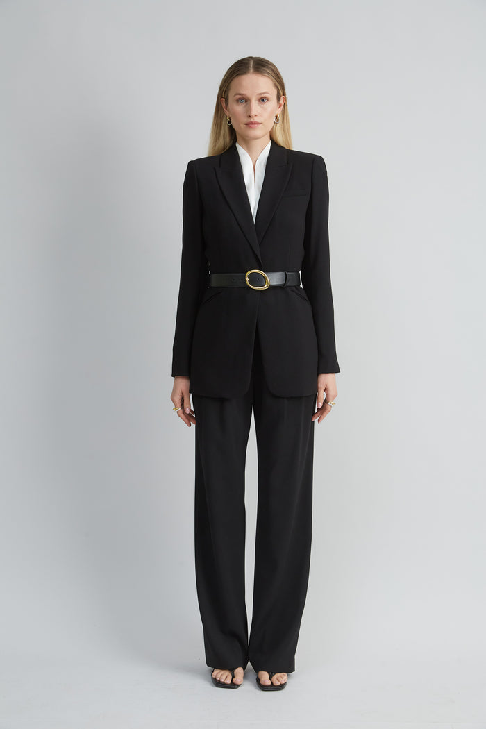Elie Tahari Single Button Blazer Black