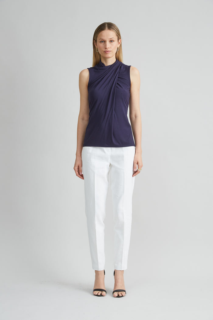 Elie Tahari Sleeveless Twist Neck Knit STARGAZER
