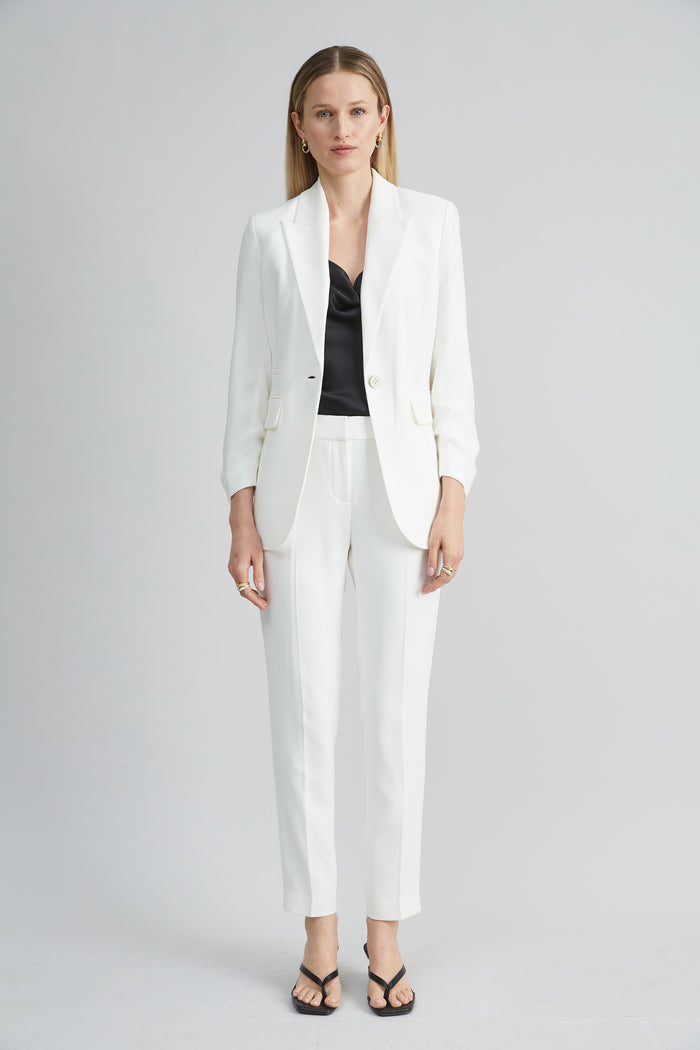Elie Tahari Slim Crepe Inseam Pant FOAM