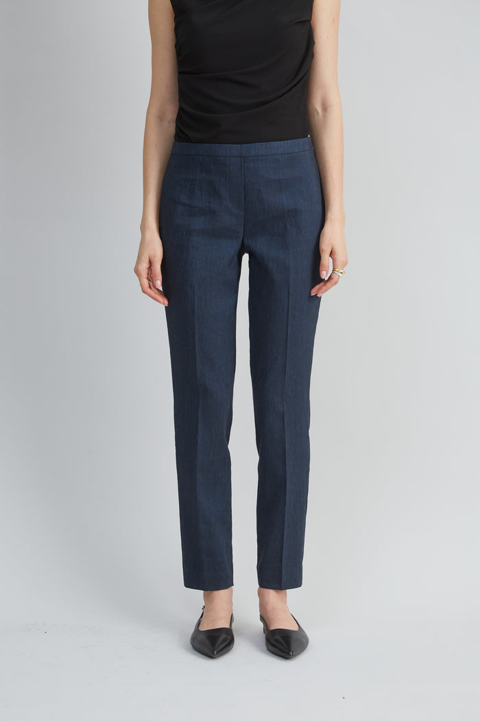 elie tahari Slim Linen Pant STARGAZER