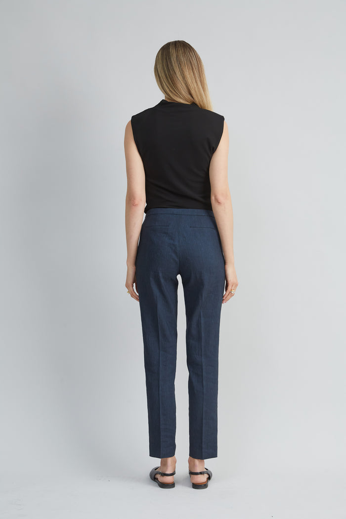 Elie Tahari Slim Linen Pant STARGAZER