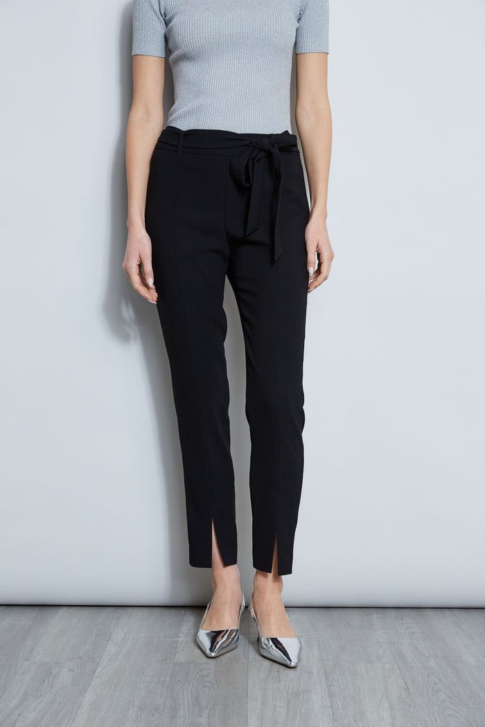 elie tahari Slim Sash Pant BLACK