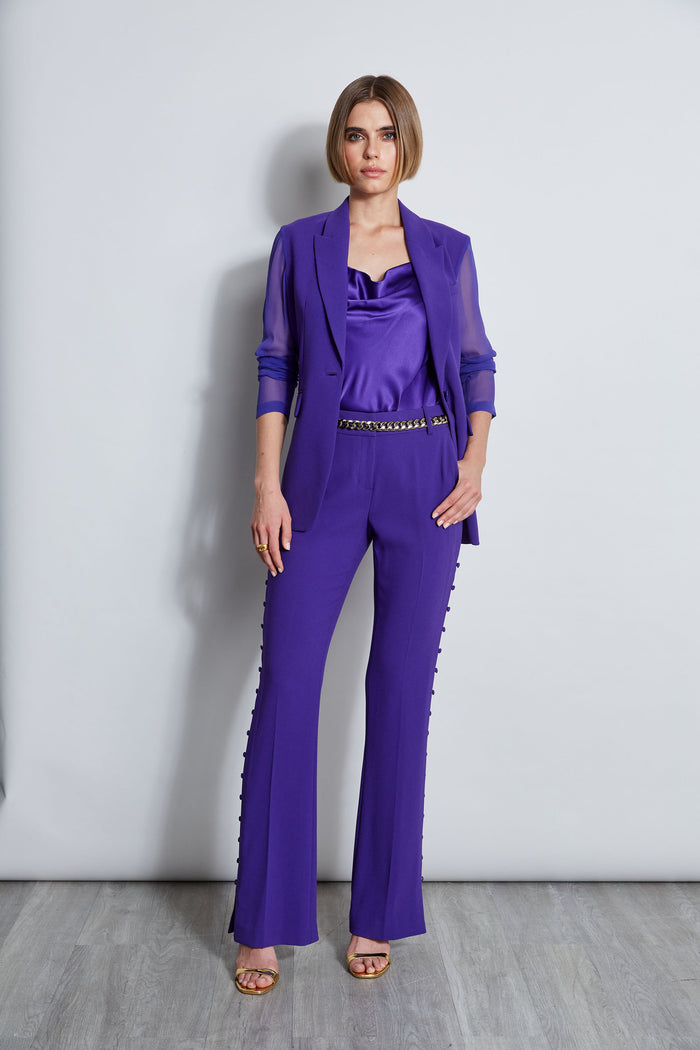 Elie Tahari Stretch Silk Satin Cami GRAPE