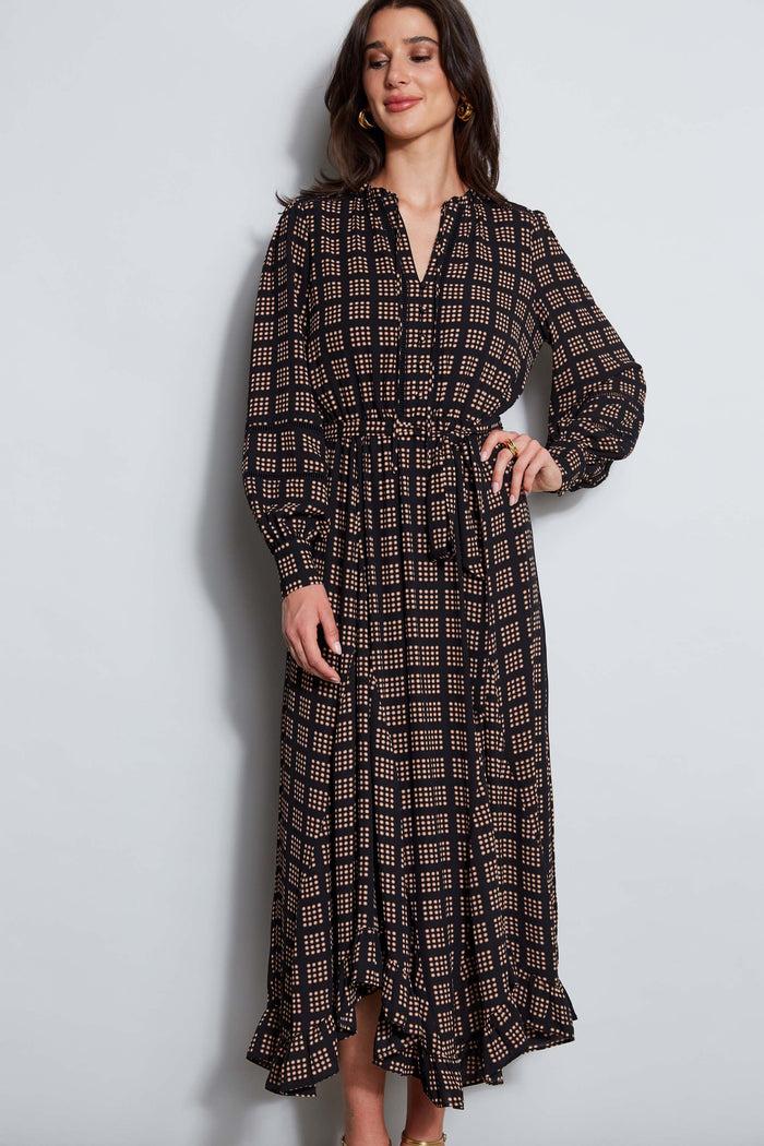 Elie Tahari T-Tahari Icon Dot Midi Dress ICON DOT