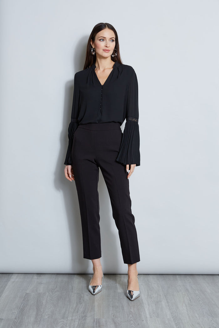Elie Tahari T-Tahari Slim Pull On Pant BLACK