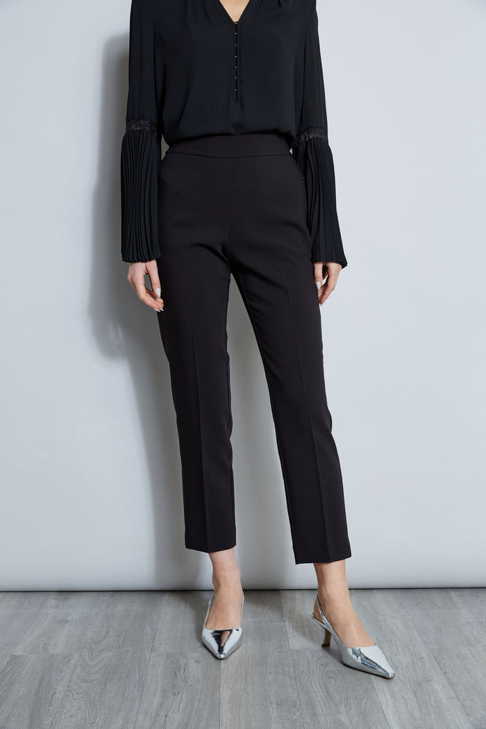 Elie Tahari T-Tahari Slim Pull On Pant BLACK