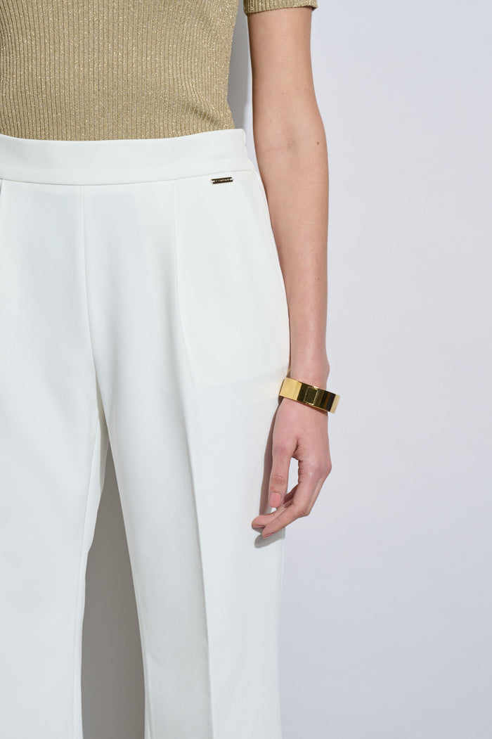 Elie Tahari T-Tahari Wide Leg Pant WHITE STAR