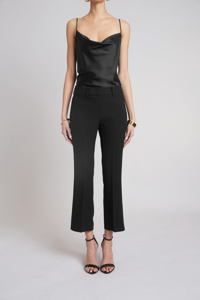 elie tahari Tailored Fit & Flare Pant BLACK