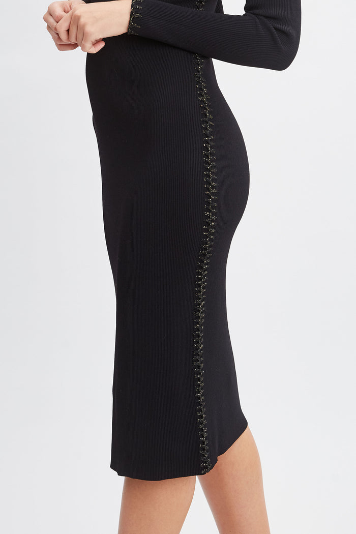 Elie Tahari The Rib Knit Dress Noir
