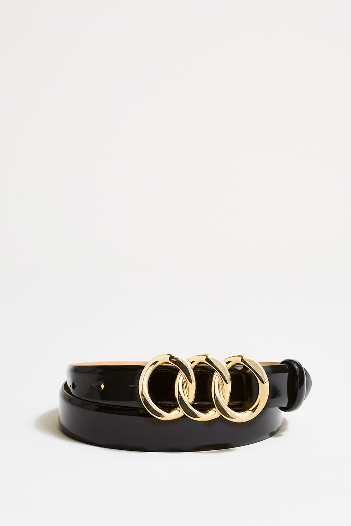 elie tahari Triple Link Belt BLACK