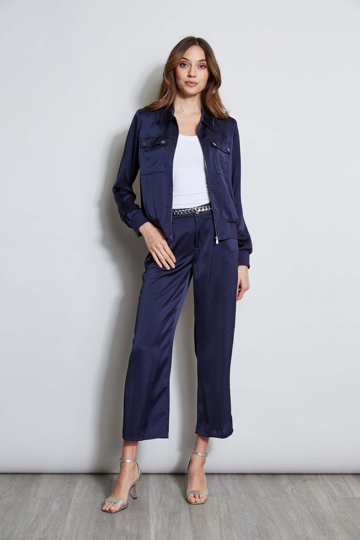 Elie Tahari Washed Satin Fluid Pant STARGAZER