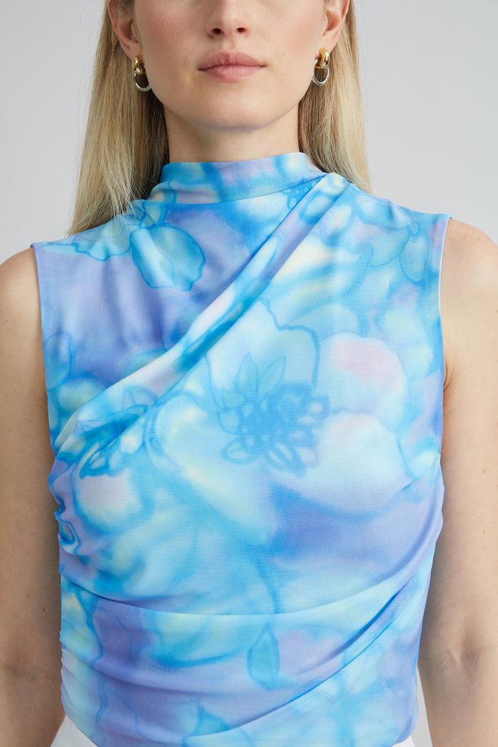 Elie Tahari Watercolor Garden Mesh Knit MULTI