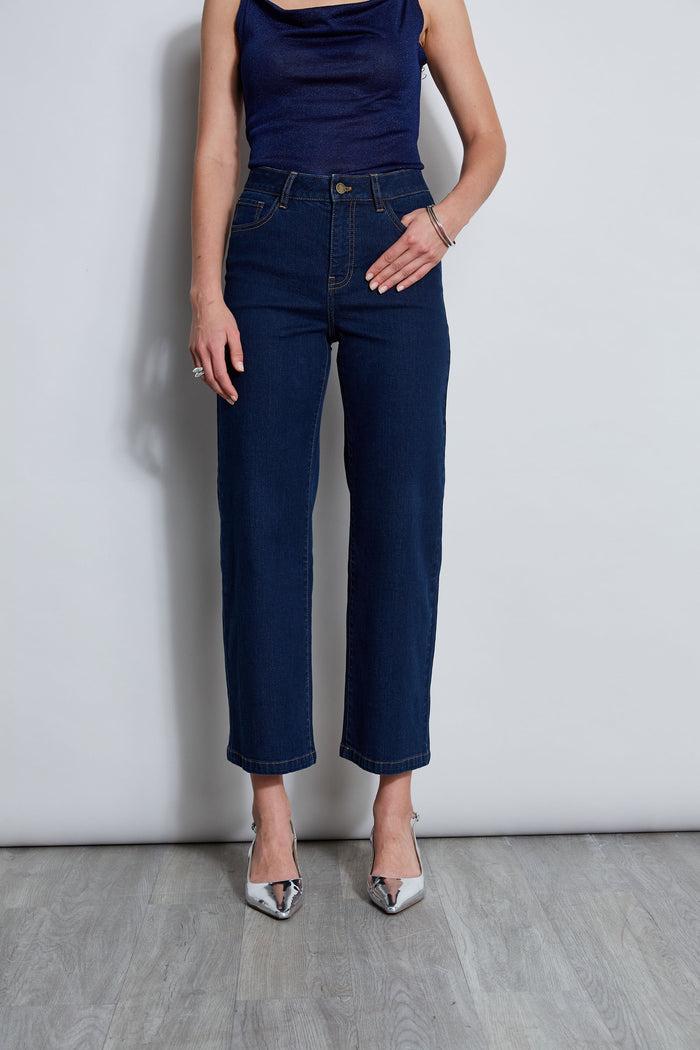 Elie Tahari Wide Leg Jean DARK WASH