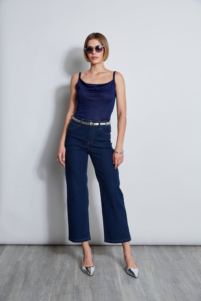 Elie Tahari Wide Leg Jean DARK WASH