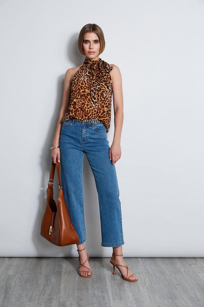 Elie Tahari Wide Leg Jean MEDIUM WASH