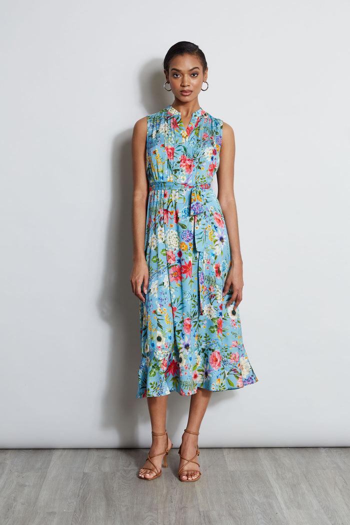 elie tahari Silk Wild Meadow Shirt Dress WILD MEADOW PRINT