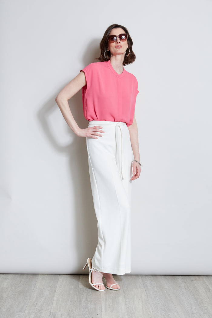 Elie Tahari T-Tahari Dropped Shoulder Shirt BOMBAY PINK
