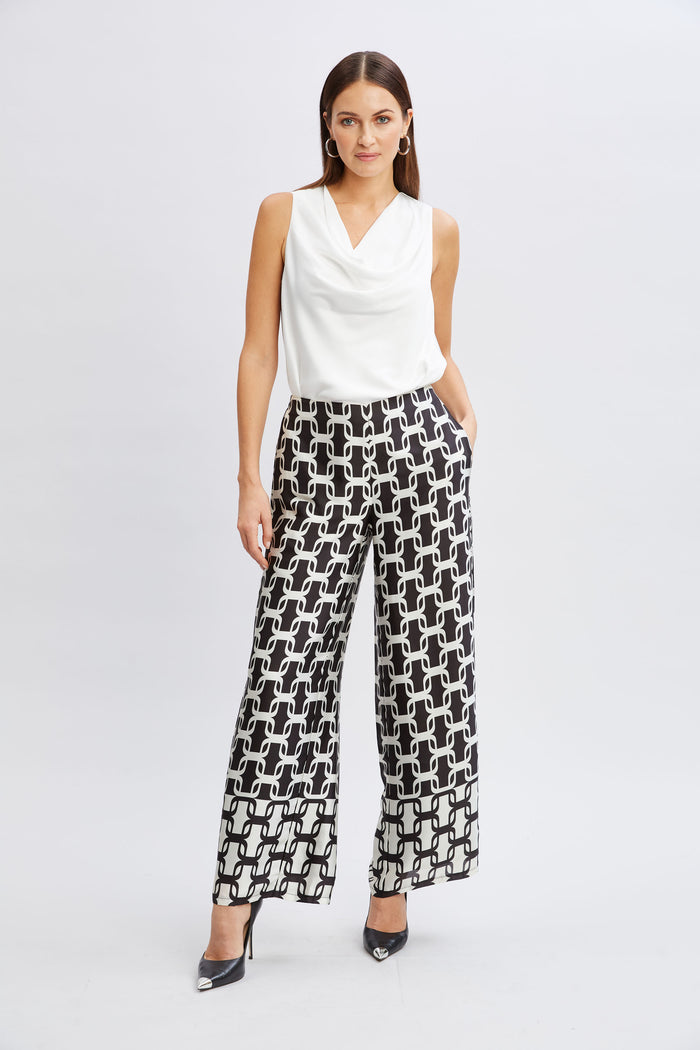 Elie Tahari T-Tahari Geometric Chain Pant LONDON CHAIN PRINT