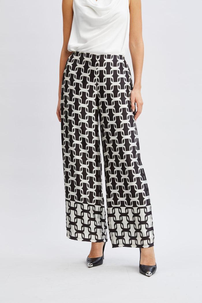 Elie Tahari T-Tahari Geometric Chain Pant LONDON CHAIN PRINT
