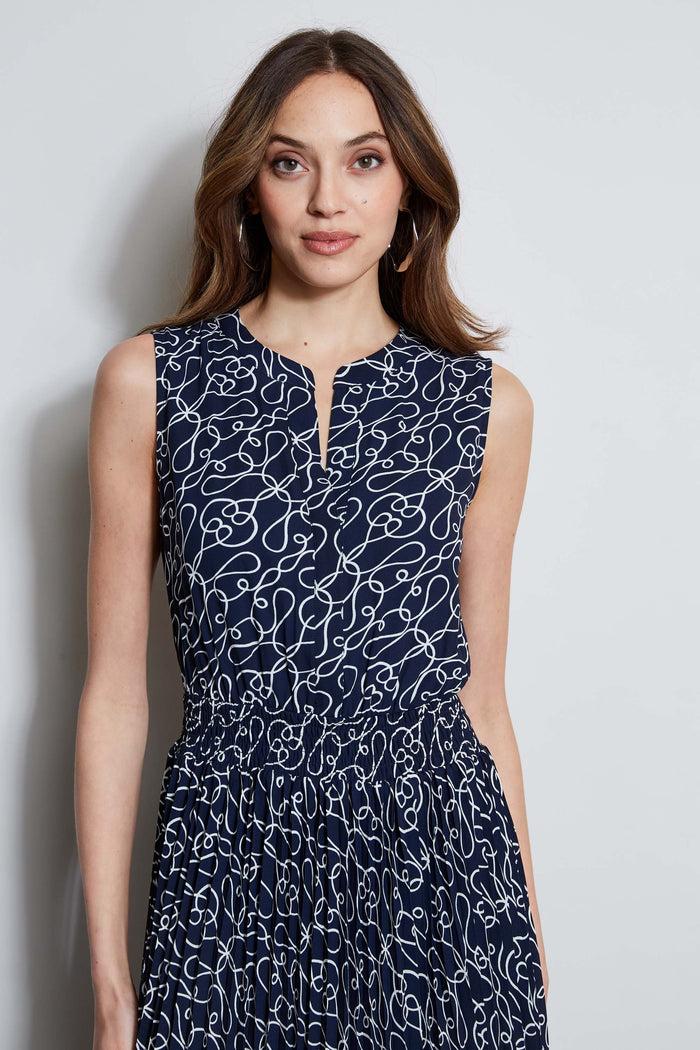 Elie Tahari T-Tahari Knotted Dream Shirt Dress KNOTTED DREAM PRINT