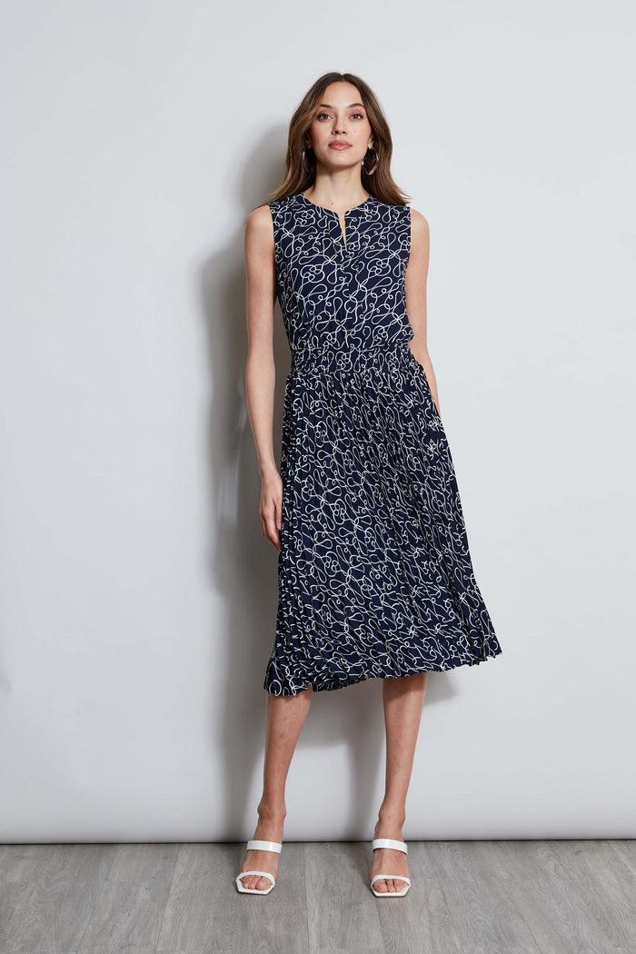 elie tahari T-Tahari Knotted Dream Shirt Dress KNOTTED DREAM PRINT