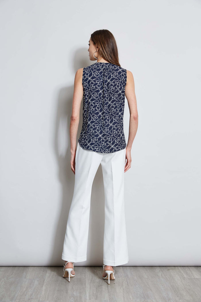 Elie Tahari T-Tahari Knotted Dream Sleeveless Shirt KNOTTED DREAM PRINT