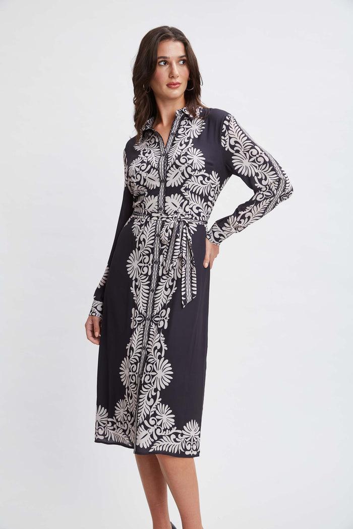 Elie Tahari T-Tahari Paisley Shirt Dress PARISIAN PAISLEY
