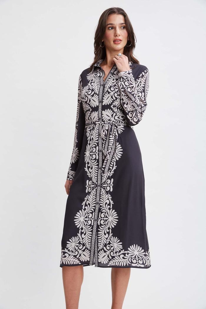 Elie Tahari T-Tahari Paisley Shirt Dress PARISIAN PAISLEY