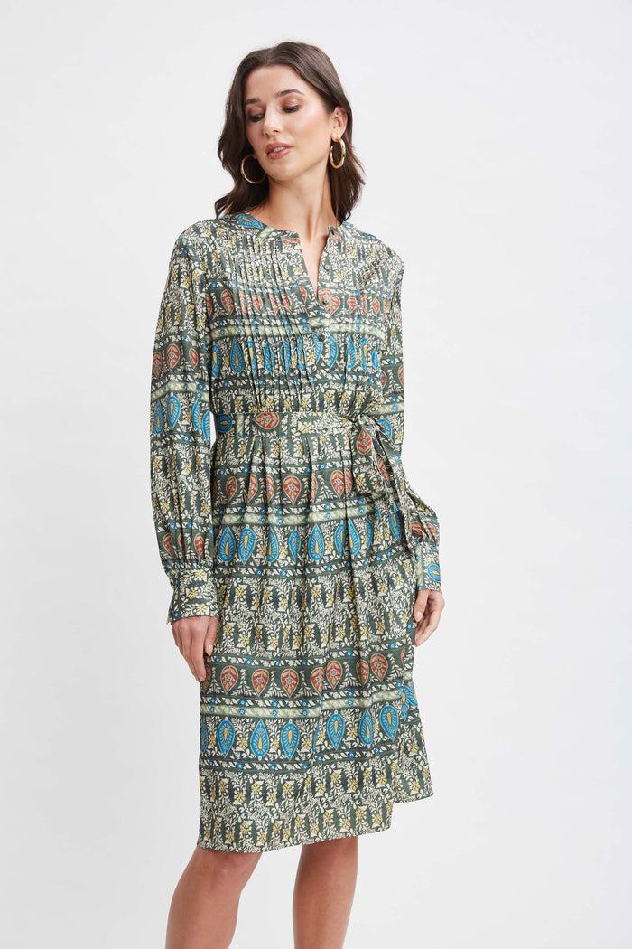 Elie Tahari T-Tahari Taj Stripe Print Dress TAJ STRIPE