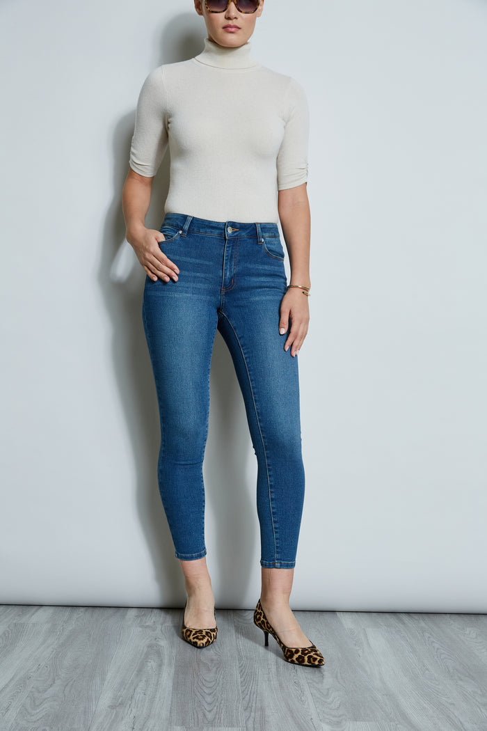 elie tahari Tahari 28" Skinny Denim Jeans ROANNE WASH